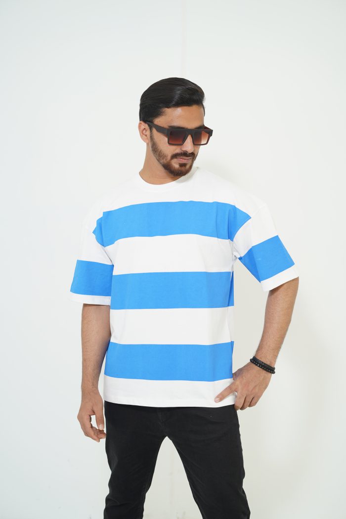 Drop Shoulder T-Shirt (Blue) - Image 2