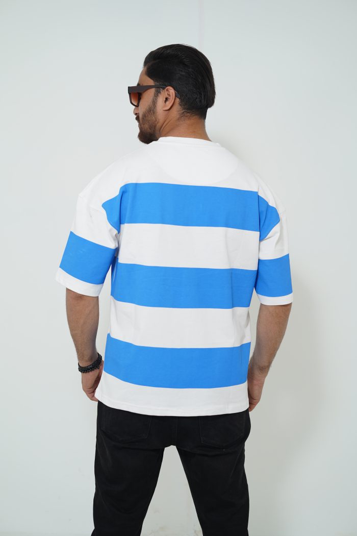 Drop Shoulder T-Shirt (Blue) - Image 4