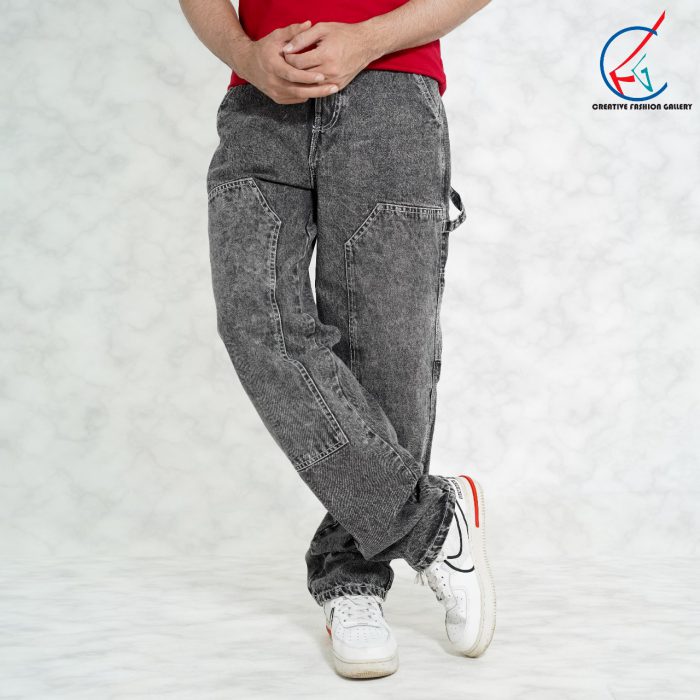 Baggy Denim Pant (Ash)(BP05)